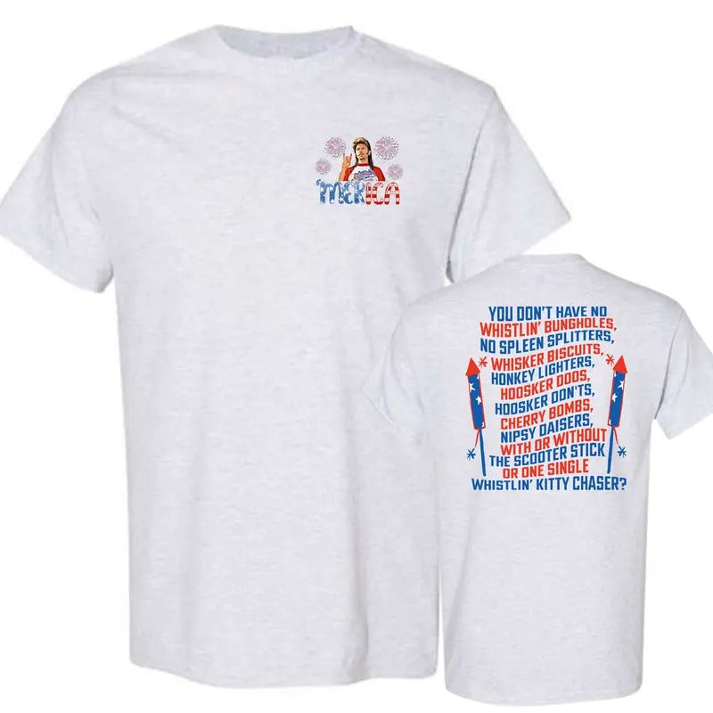 Casual, 2-sided Joe Dirt Merica July 4th Shirt Funny Joe, Full Color, For Men ,Gift For men, Casual