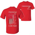 Freedom Over Fear Vintage US American Flag 1776 T-Shirt, Men's Women's Shirt, Gift for Fan, Red Shirt, C.K Birthday Tee, Wear Red on October 14th Shirt
