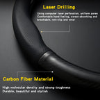 Universal Car Steering Wheel Cover Carbon Fiber Leather Three-dimensional Anti Slip, Timple And Fashionable Car Accessories