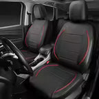 Universal Leather Car Seat Covers Red Simple Waterproof 5 Seat Car Seat Cover