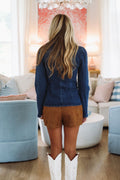 Indigo Charm Top - Denim