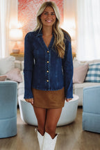 Indigo Charm Top - Denim