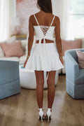 Can't Hold Me Back Top and Skirt Set - Off White