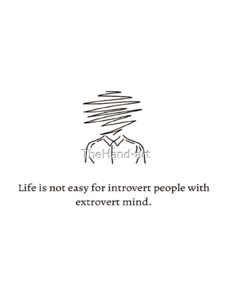 Introverts extrovert mind by TheHand-art Unisex T-shirt, Sweatshirt, Hoodie, Long Sleeve Tee