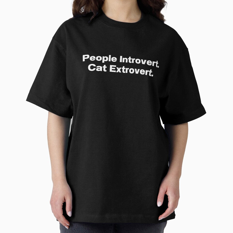 People Introvert Cat Extrovert by IntrovertWorld Unisex T-shirt, Sweatshirt, Hoodie, Long Sleeve Tee