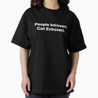 People Introvert Cat Extrovert by IntrovertWorld Unisex T-shirt, Sweatshirt, Hoodie, Long Sleeve Tee