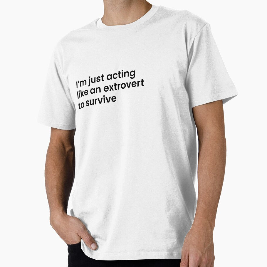 Fake extrovert – Introvert Humor Design by Socially Drained Co. by ParTeeES Unisex T-shirt, Sweatshirt, Hoodie, Long Sleeve Tee